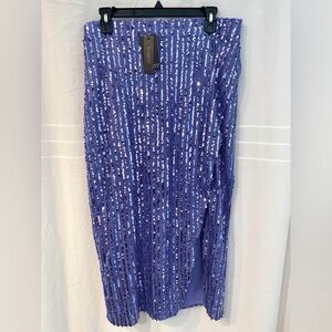 Eloquii Slit Sequin Midi Skirt
